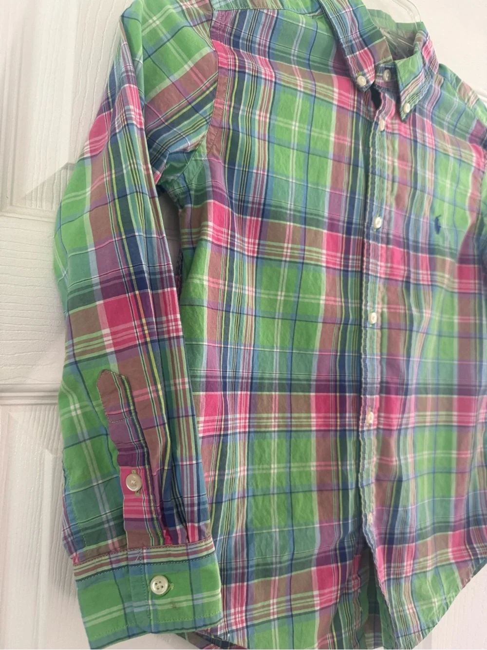 RALPH LAUREN kids Plaid Button-Down Shirt in Multicolor